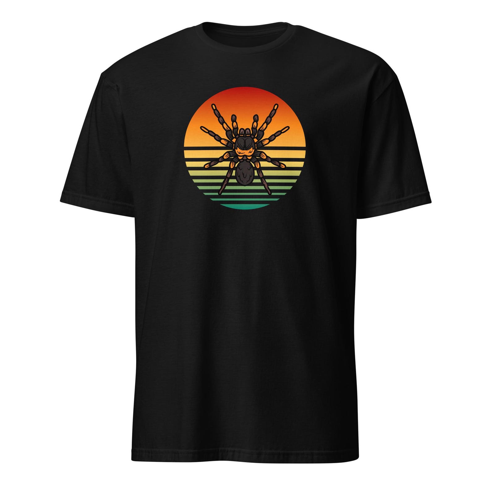 Retro Tarantula Sunset T-Shirt, Arachnid Lover Gift XL