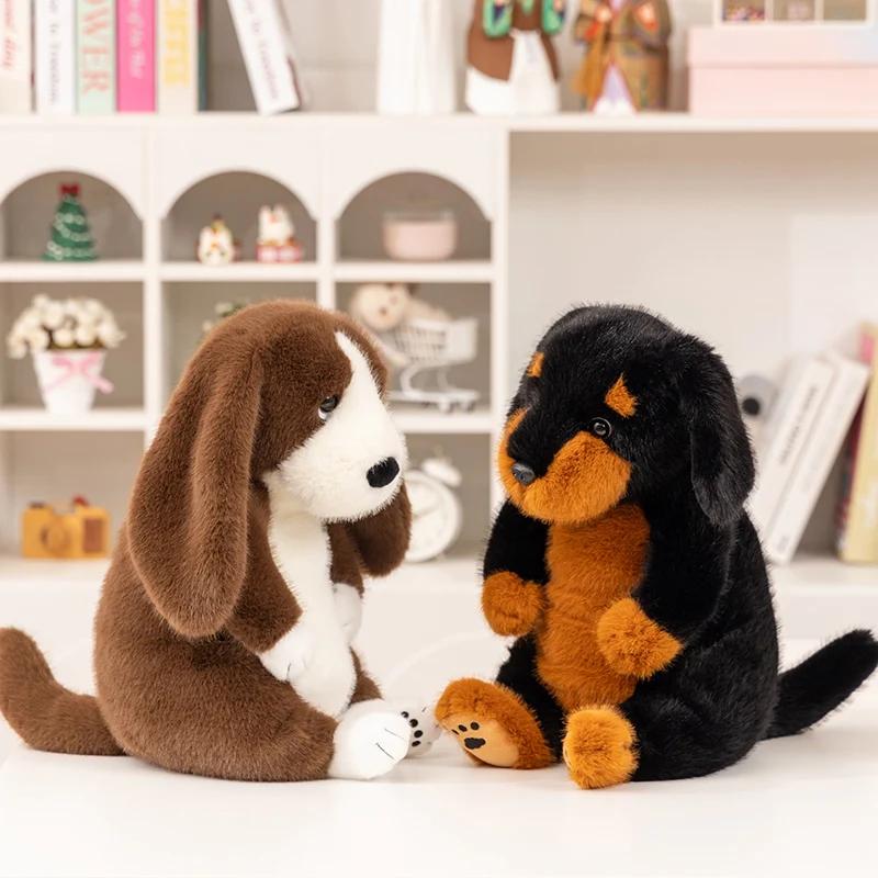Lazy Dog Stuffed Animals Very Soft Cute Plush Puppy Toys Lovely Ronaway Basset Dog Plushies Sofa Bed Home Decor Xmas Gifts Girl