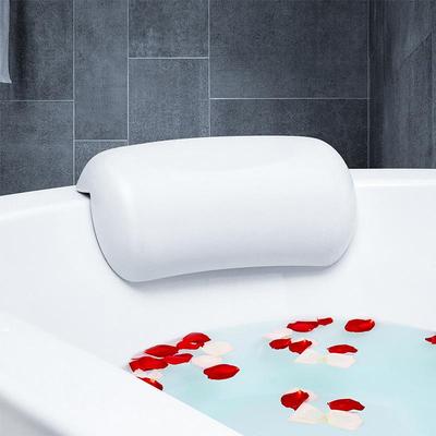 Comfortable SPA Bathtub Pillow Neck Support Cushion with Suction Cups Waterproof Headrest for Bathroom Relaxation