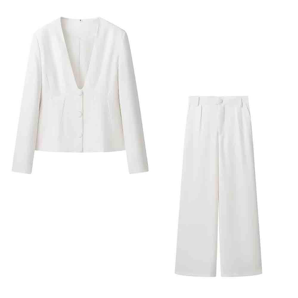 Autumn 2024 Women's Lapel Solid Color Versatile Commuter Jacket