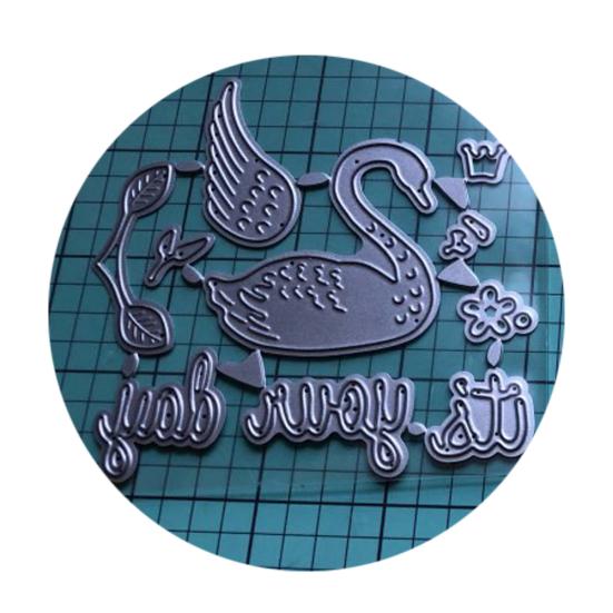Swan Crown Metal Cutting Dies DIY Scrapbooking Emboss Paper Cards Album Stencil