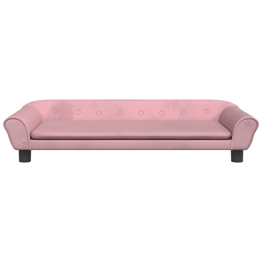 Vidaxl Sofa Dla Dzieci, Różowa, 100X50X26 Cm, Aksamit
