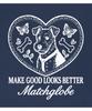 MATCHGLOBE Doggy Heart Oversized Tee (Navy)