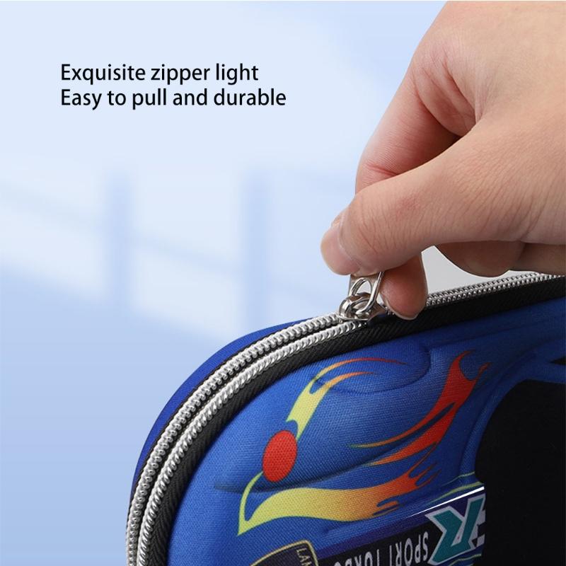 Large Capacity Cartoon Pencil Bag Pen for Case Zipper Lock with Hidden Storage Grids for Students Office School