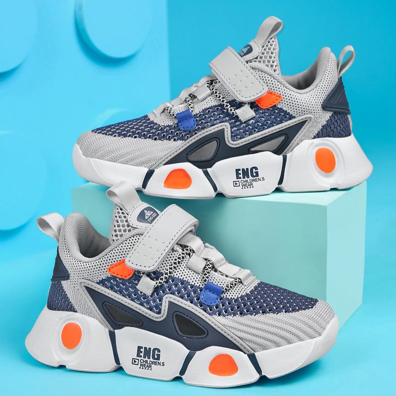 Kids Shoes Newest Autumn And Summer Boys Wearresistant And Breathable Girls' Children'S Shoes Flying Woven Mesh Casual Sports