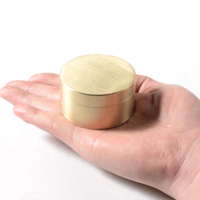 Waterproof Round Brass Box Metal Jewelry Sealed Container Dustproof Storage Box