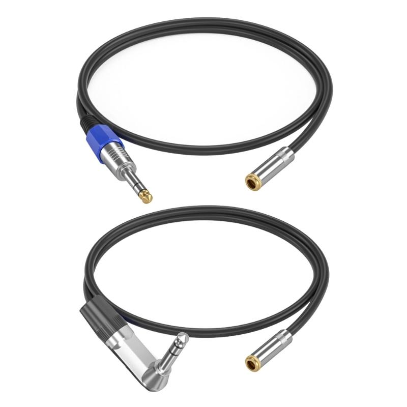 3.5mm Male To 6.35mm Female Adapter 1/8inch Female To TRS 1/4inch Male Adapter Cable for Amplifier Guitar Speakers