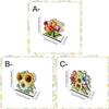 3 Stück Schöne Sonnenblumen Tulpen Holz Taschentuchhalter Blumenförmiger Taschentuchspender Kreativer Serviettenhalter Dekoration