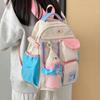 Schoolbag New Ins Simple and Cute High-value Backpack Fresh and Large-capacity Backpack Color Matching Sweet Junior and High School Schoolbag