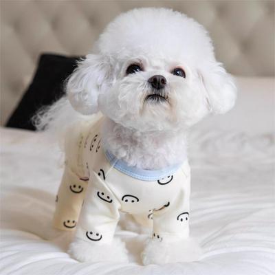 Puppy Autumn Winter Jumpsuit Warm Four-Legged Base Layer Belly-Hugging Home Sleepwear Teddy Small Dogs Casual Pet Clothes