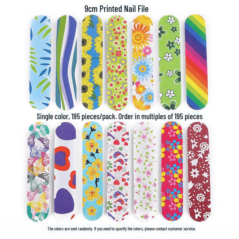 

Узорчатые цветочные маникюрные полоски: Двусторонняя пилочка для ногтей EVA 9 см для полировки 9×2×0.4cm