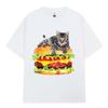 Hamburger Funny Cat Funny Meme TShirt Unisex Women Casual Fashion Vintage T Shirts Summer Cotton Oversized Short Sleeve Tshirts