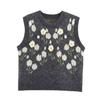 European and American Style, New Women's Clothing, Foreign Style, Fashionable, Versatile, Three-dimensional Flower Knitted Vest
