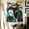 Naruto Evolution Wall Tapestry Aesthetic Wall Hanging Printed Fabric Blanket Decorative Tapestries For Bedroom Living Room Home Decor