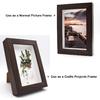 WANLIAN Shadow Box Frame, 4x6 Wooden Display Case for Memorabilia Pictures Flowers Medals Tickets Crafts, Picture Frame for Wall and Tabletop (Walnut