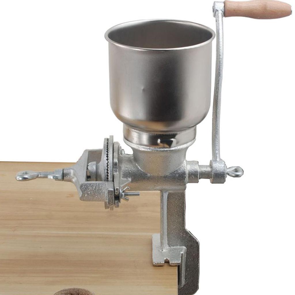 Hand Crank Grain Mill Grinder Tin Plating Cast Iron Hand Operated Pepper Grinder Manual for Oats Wheat Coffee Nuts Rice Grinder