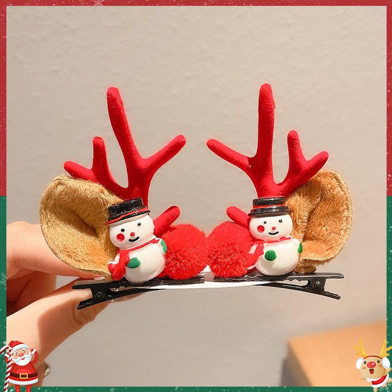 Festliche 2025 Geweih Haarspangen - Niedlicher Rentier Kopfschmuck & Haarnadeln für Weihnachten