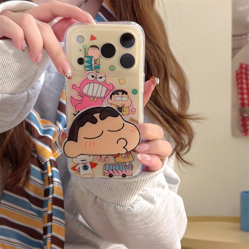 Shin-chan Trumpet Stand iPhone Case for 16ProMax/15/14