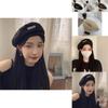 Stylish Woolen Beret Hat For Women Trendy Autumn Winter Artist Cap With English Letter Details