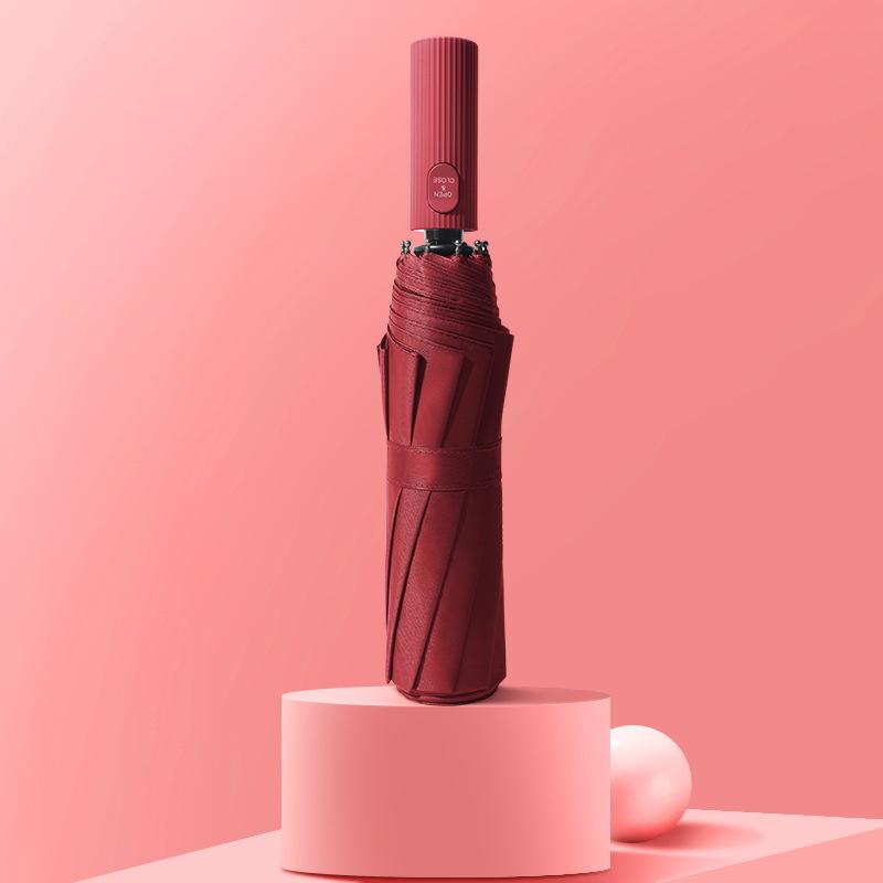 Xiaomi Automatischer Regenschirm Sonnenschirm für Männer und Frauen 10 Schirmstäbe Schwarzer Kleber Sonnenschutz Anti-Ultraviolett Sonnenschirm Heiß