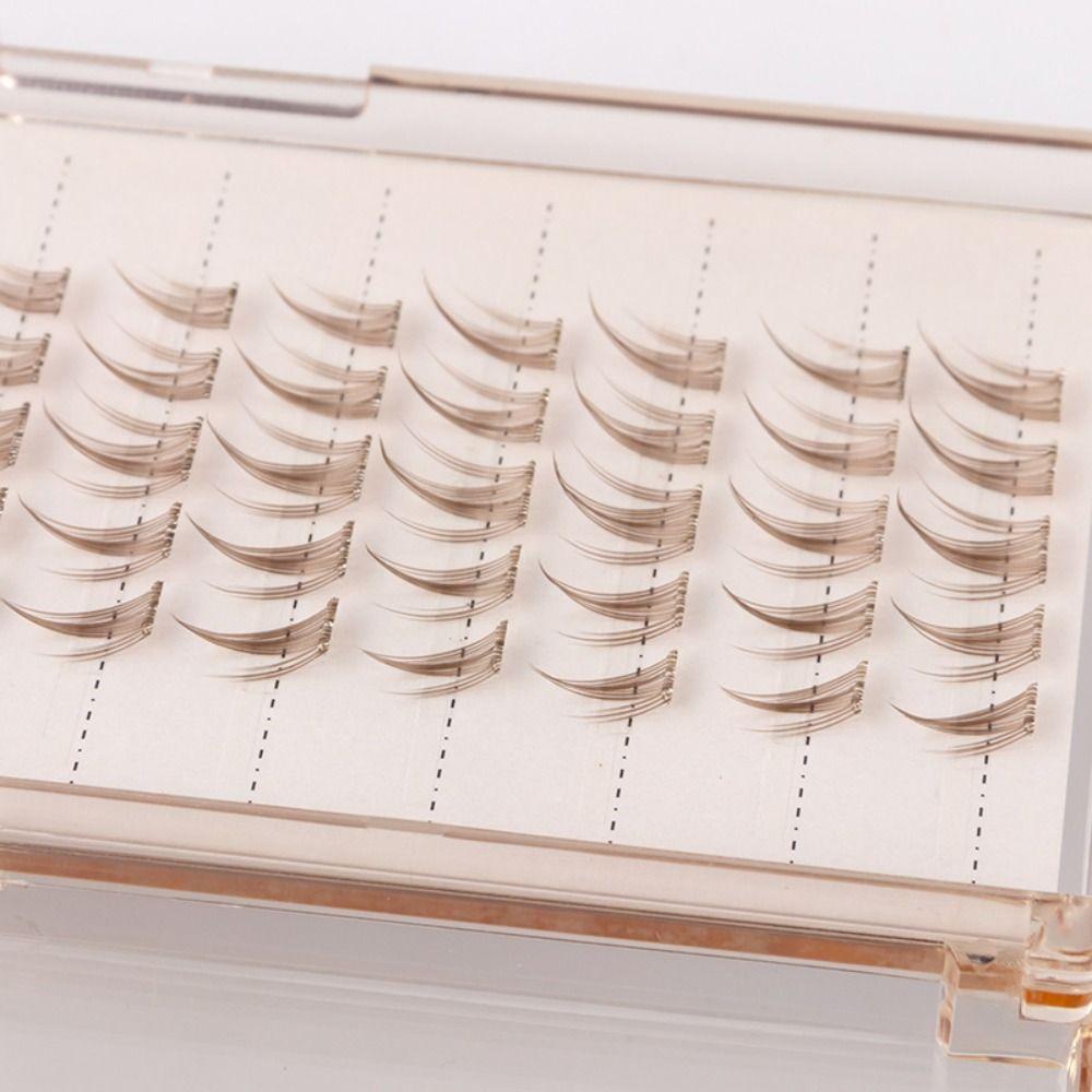 Brown Individual Fake Eyelashes Comic Eye Self Adhesive False Eyelashes Make Up