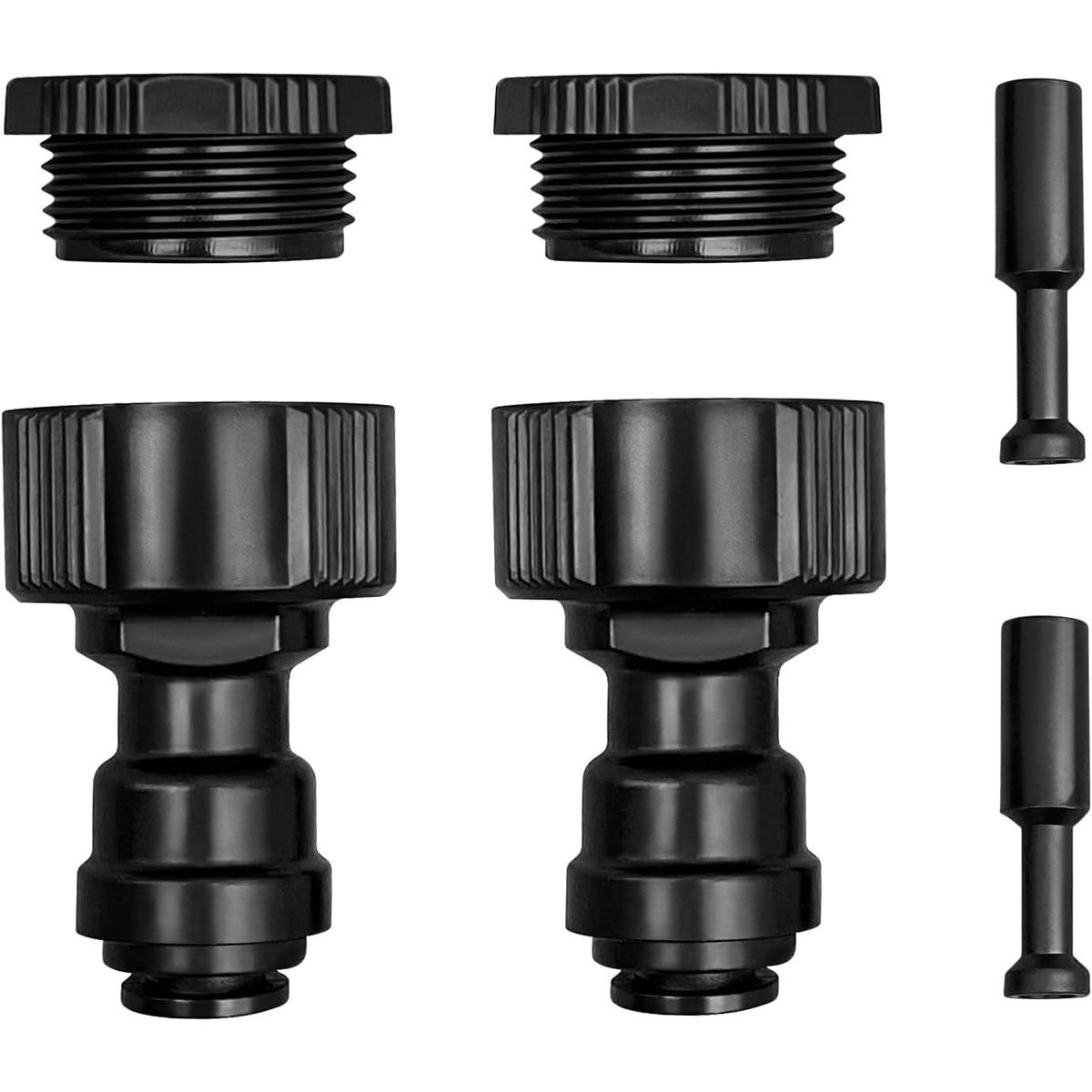 

2pcs 8mm All-Black Quick-Connect Pipe Fittings 5/8mm Faucet Connectors With 2*Block For Sprinkler & Irrigation Systems China Mainland