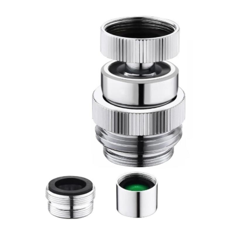 360 Degree Rotating Garden Hose Faucet Adapter Brass Thread LeakProof Design For Effortlessly Watering Car Washing