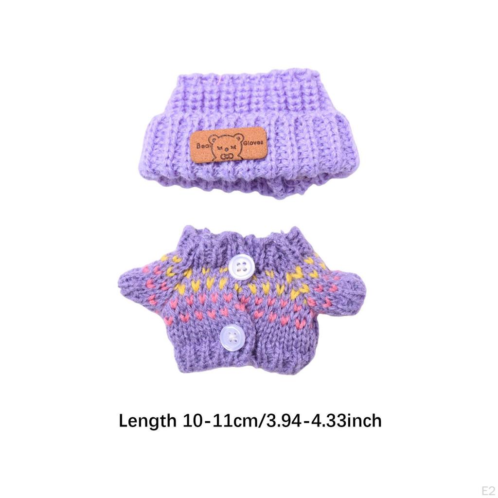 17cm Doll Sweater and Hat Accessories Outfits Lovely Trendy Tops DIY Supplies for 15cm Pendant