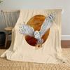 1pc Hedwig Owl Envelope Outdoor Flannel Throw Blanket All Season Soft Warmth,Home Decor 1031180