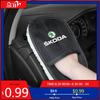 Autoaufkleber 1 Stück Auto Waschhandschuh Wolle Weich Polieren Reinigungsbürste Werkzeuge Für Skoda Octavia Superb Rapid Kodiaq Karoq Fabia Kamiq RS