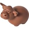 Handmade Purple Clay Ox Tea Pet Nurturable for Chinese Gongfu Tea Ceremony Home Decor Accessory Gift