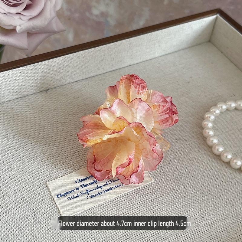 

Корейская акриловая заколка для волос с цветком премиум-класса для женщин - Большая заколка-акула для объемных причесок
