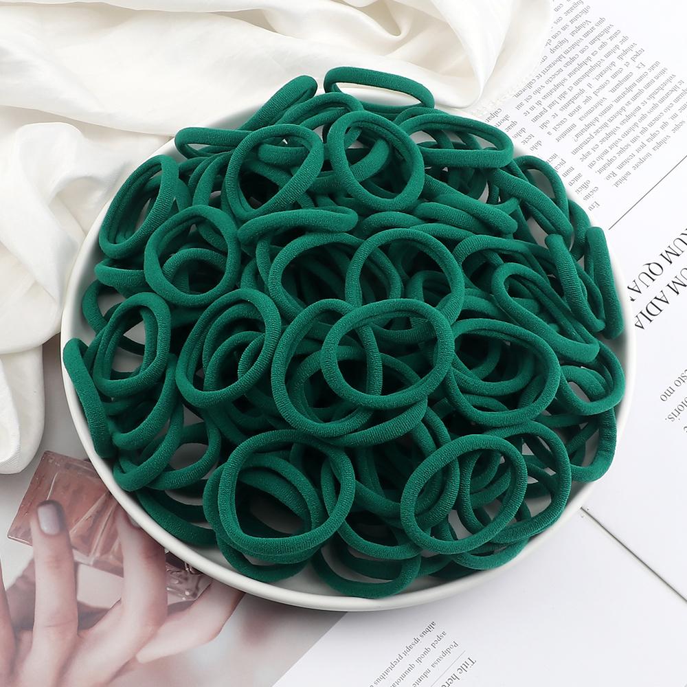 51 Colors Basic Elastic Hair Band for Girls 20/30/50PCS 4cm Simple Solid Color Headband Women Hair Accessories Scrunchies Holder