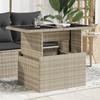 Vidaxl Mesa de Jardín con Tablero de Vidrio, Gris Claro, 100X55X73 Cm
