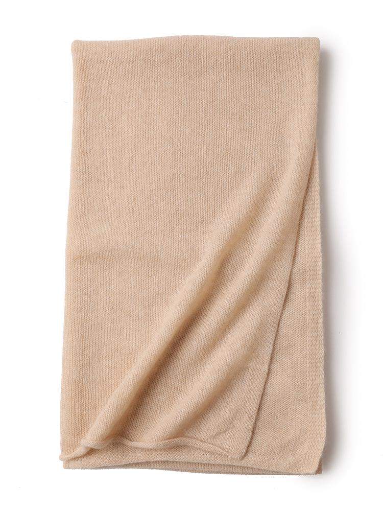 New Solid Color Cashmere Knit Scarf - Fashionable Winter Shawl for Couples