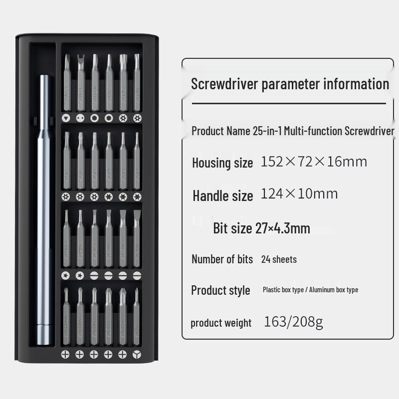 25-in-1 Precision Screwdriver & Bit Set for Computer and Phone Repair