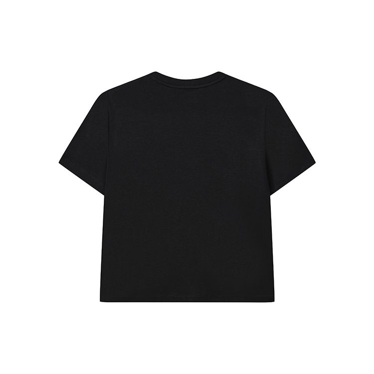 Fila X MIHARA YASUHIRO Minimalist Letter Logo Print Casual Short Sleeve T-Shirt Women Tops Black F11W223113F-BK