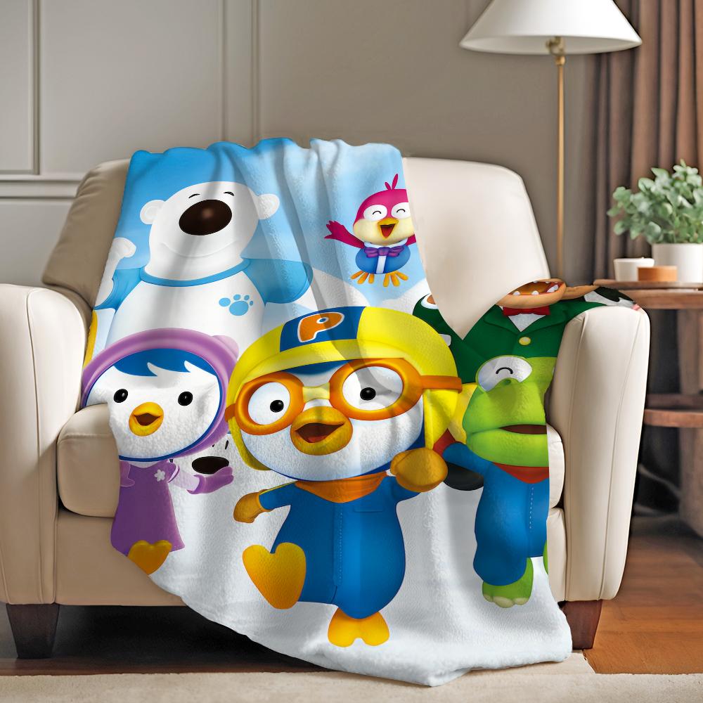 Cartoon P Pororo the L Little P Penguin Blanket Soft and Skin Friendly For Couch Bed Napping Bedspread All Seasons Comforter