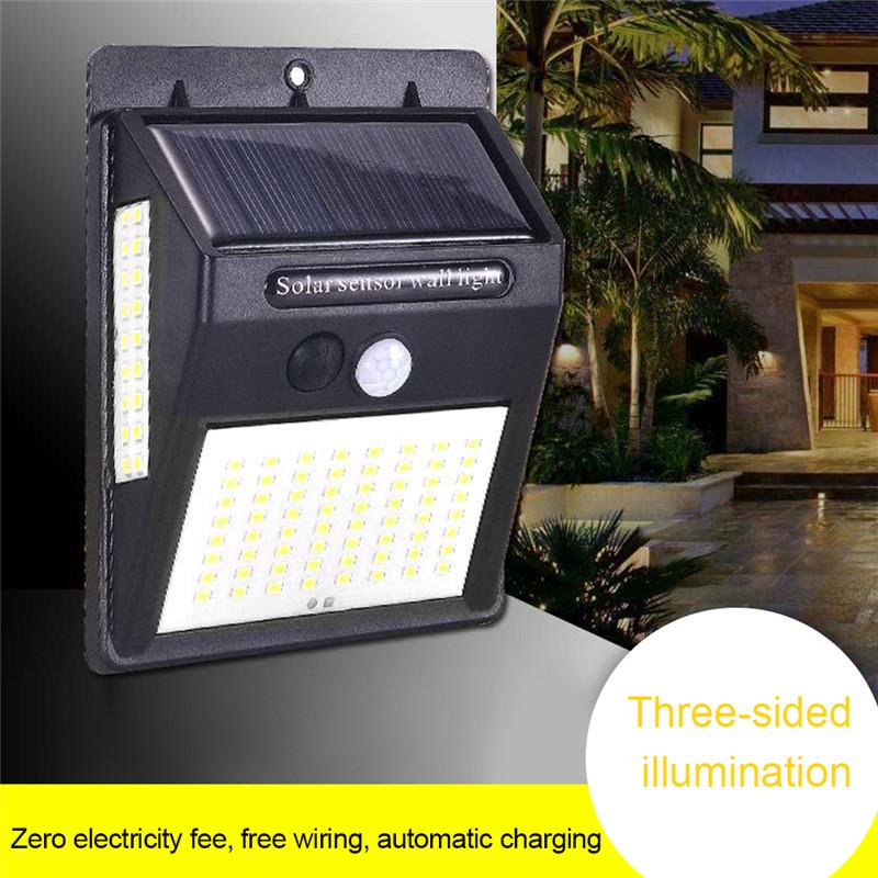 30-70LED Solar Pir Bewegungssensor Wand Weg Lampe Wasserfest Landschaft