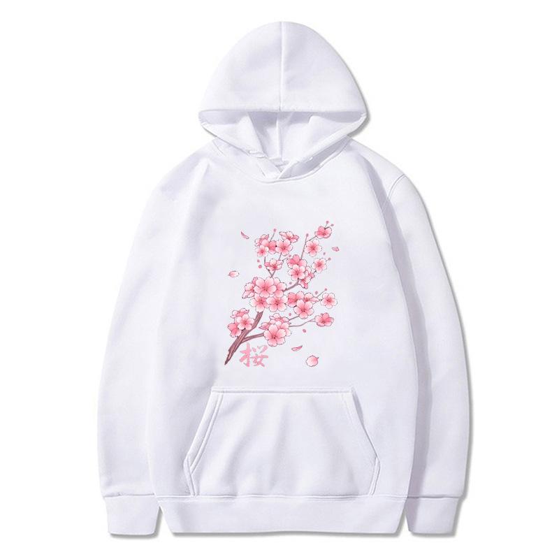 Hoodies Long Sleeve Sakura Kawaii Keep Warm Swea