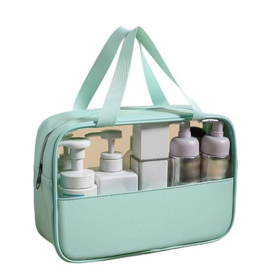 Atrakcyjna kosmetyczka o dużej pojemności. Przezroczysty wodoodporny pojemnik na kosmetyki