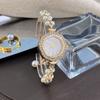 Diamond-Encrusted Case Pull-Open Bracelet Watch Adjustable Strap Chain Watch  Women Girls