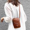 1 Pièce Sac bandoulière téléphone vintage en cuir PU Sac à bandoulière pour femme Mini sacs à main