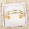 Diamond Lined Enamel Open Bracelet High End Material Clover Bracelet Two Color Non Allergic High Quality Daily Dressing