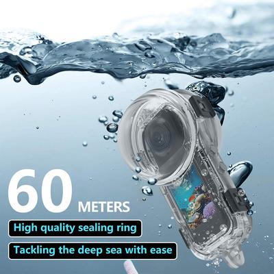 60M Invisible Dive Case Waterproof Camera Diving Shell Seamless Underwater Protective Cover Panoramic Camera Accessories