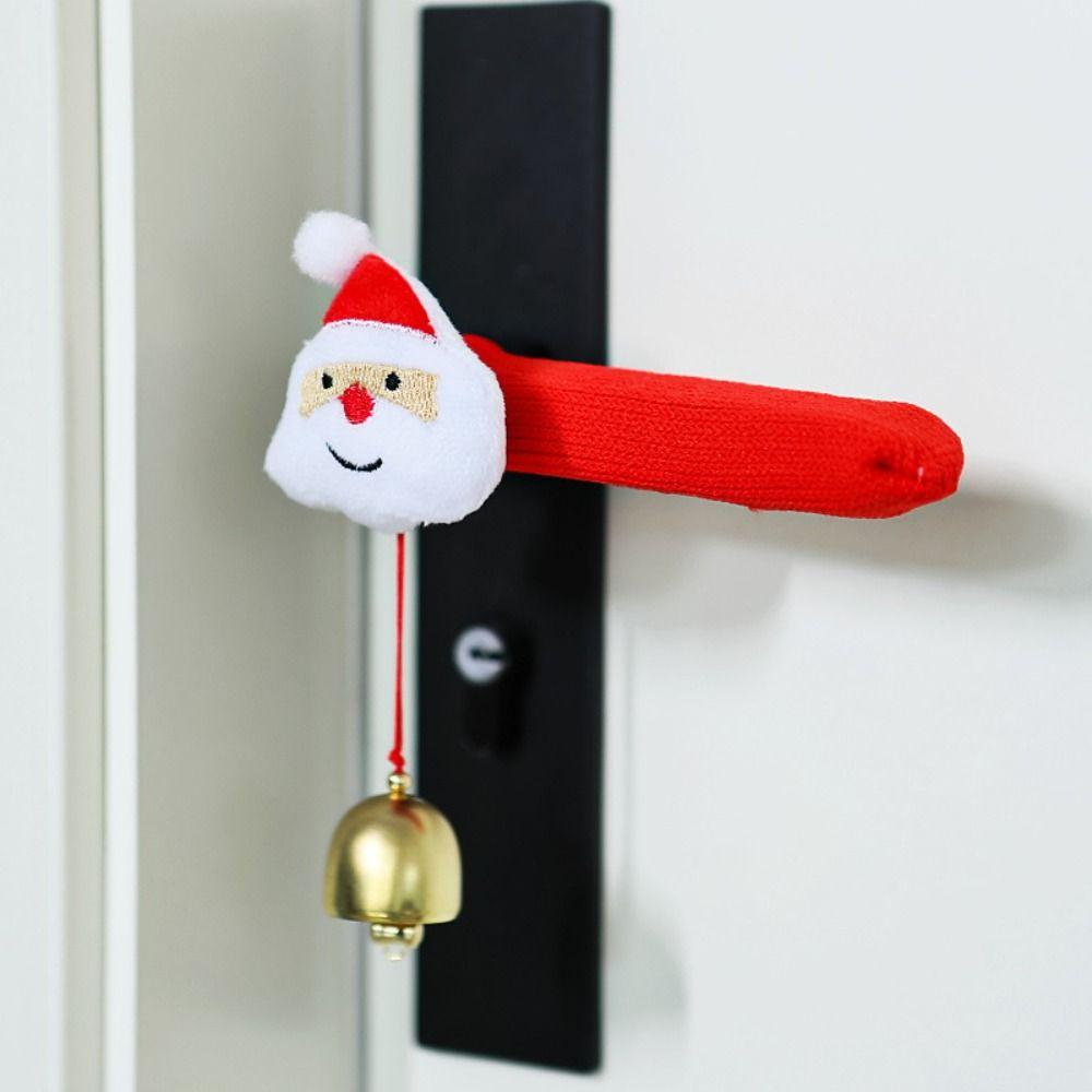 Cartoon Santa Claus Doorknob Cover Protective Door Knob Cover Room Decoration
