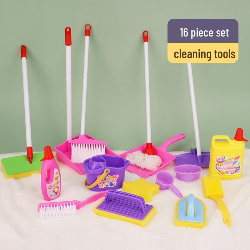 Children's Pretend Play Cleaning Toy Set - Simulation Housekeeping Supplies