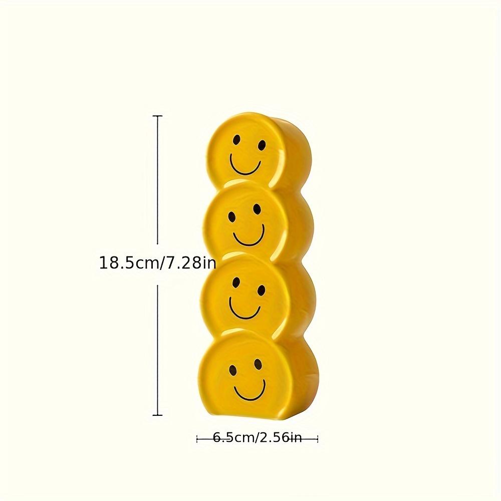 Cartoon Smiling Face Vase Bohemian Style Ceramic Flower Vase Wedding Table Living Room Office Bedroom Decoration Home Decor Item жёлтый
