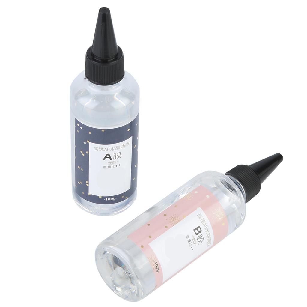 High Transparent Crystal Glue AB Drop Glue Handcraft Epoxy Resin(200g 7.1oz 1:1)