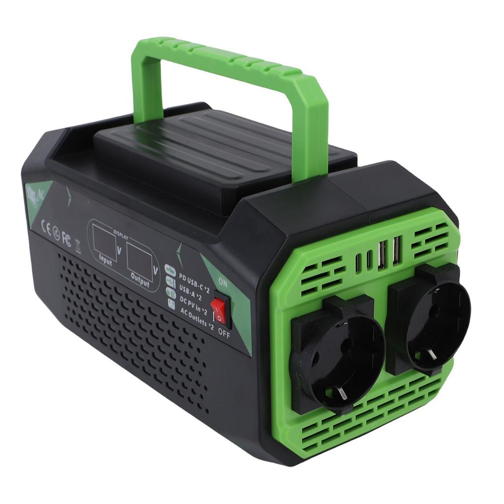 300W Car Power Inverter DC 12V to AC 220V Car Inverter with 2 USB Ports 2 Type C Ports 2 AC Outlets Fast Charging